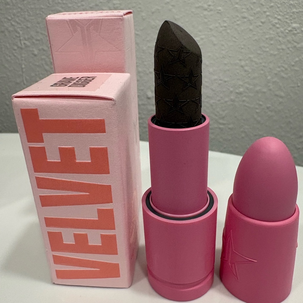 Jeffree Star Velvet Matte Lipstick — Pink Packaging with Black Shade